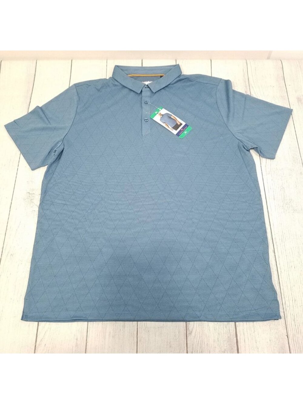 Modern Ambition Stretch Moisture Wicking Polo Shirt Mens XL - Blue